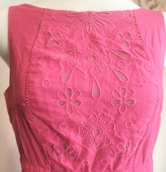ANTHROPOLOGIE MOULINETTE SOEURS RHODODENDRON FUSCHIA LACE WOMEN'S DRESS SIZE 12 - Picture 11 of 16